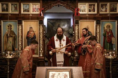Епископ Даниил совершил Божественную литургию в храме княгини Ольги