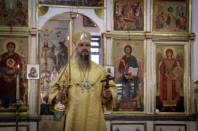 Епископ Савватий совершил Литургию в храме Успения Божией Матери в Жалал-Абаде