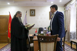 Епископ Савватий провел встречу с секретарем Библейского общества в Кыргызстане