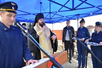 Епископ Даниил освятил новопостроенный жилой комплекс на Российской авиабазе в городе Канте