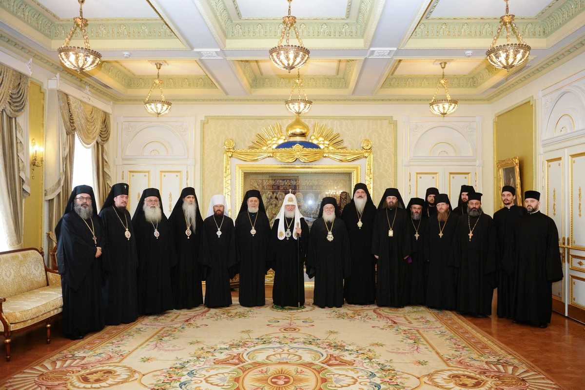 Святейший Патриарх Кирилл встретился с делегациями Поместных Православных Церквей, прибывшими на празднование 1030-летия Крещения Руси